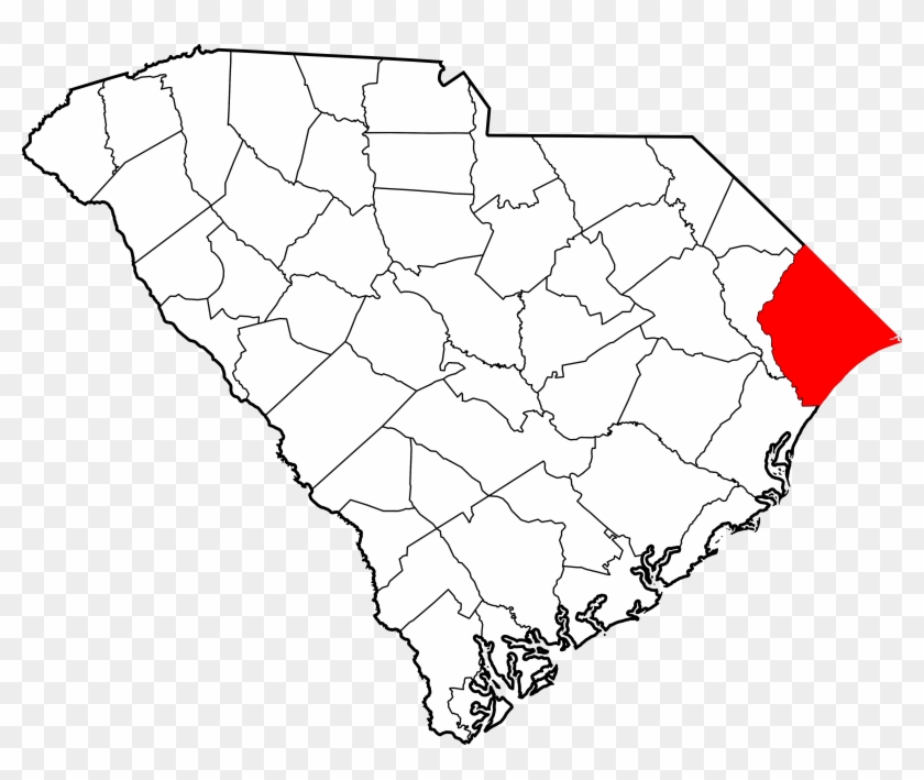 Map Of South Carolina Highlighting Horry County - South Carolina Coal Map Clipart