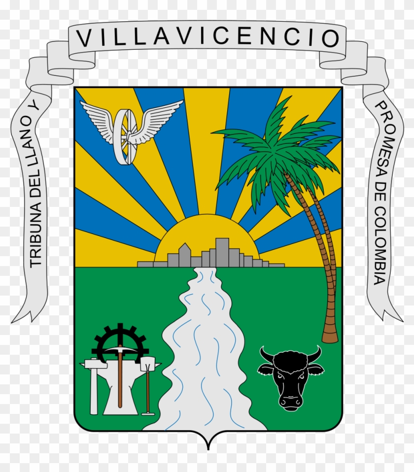 Diseñado Por Hernando Onofre, Inspirado En La Belleza - Escudo De Villavicencio Para Colorear Clipart