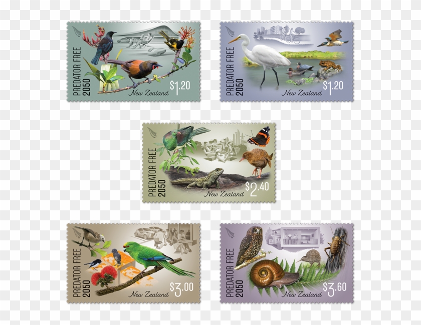 Predator Free 2050 Set Of Stamps - Predator Free 2050 Stamps Clipart #1318256