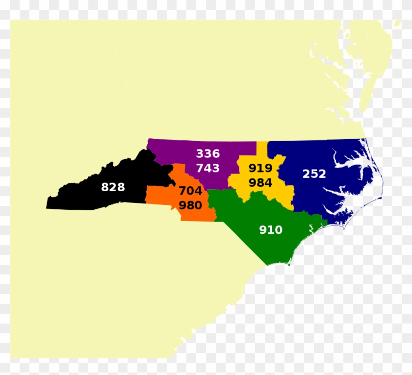 Area Code - North Carolina Area Codes Clipart #1318281