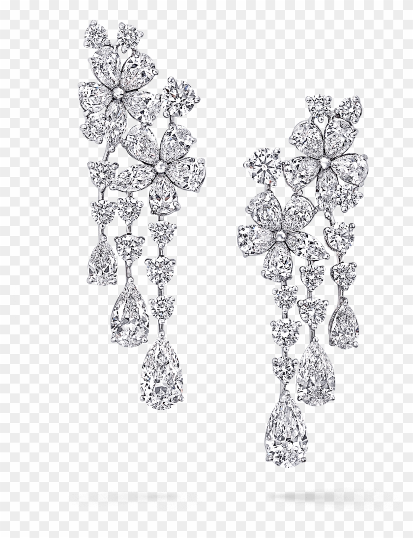 Picture Carissa Double Flower Earrings Diamond Graff - Sketch Clipart