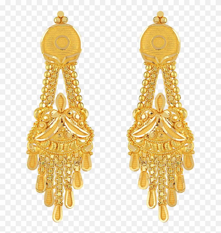 Gold Earring Png - Earrings Clipart #1318484