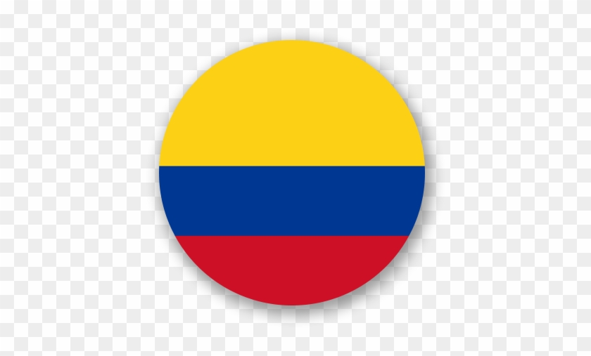 Colombia Flag Circle Vector Clipart