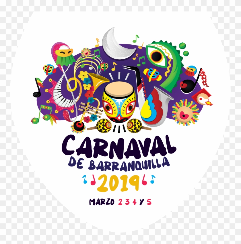 Every Year In February, The City Of Barranquilla, Colombia - Logo Del Carnaval De Barranquilla 2019 Clipart #1318692