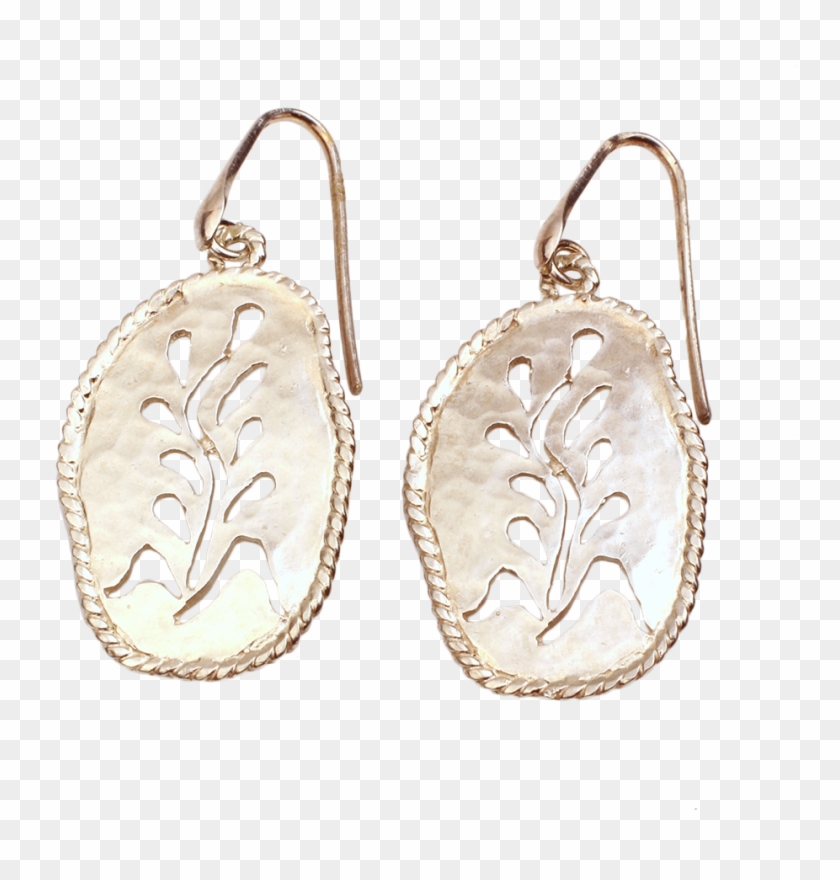 Sterling Silver Wheat Earrings - Earrings Clipart