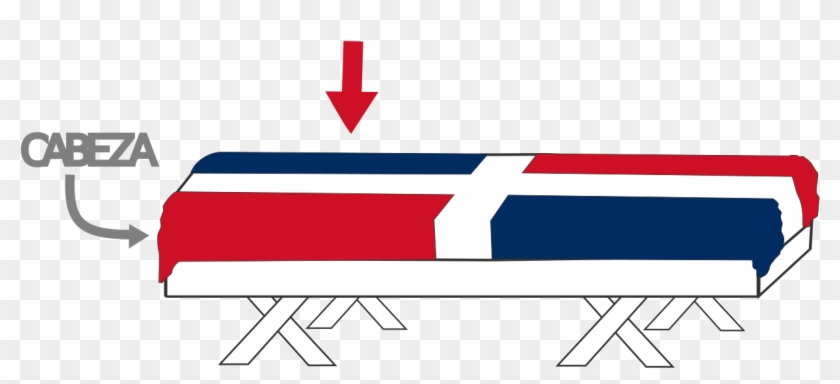 Bandera Dominicana En Ataud - Flag Of The Dominican Republic Clipart