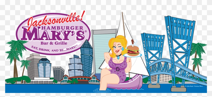 Hamburger Marys Jacksonville Skyline - Hamburger Mary's Jacksonville Clipart #1319194