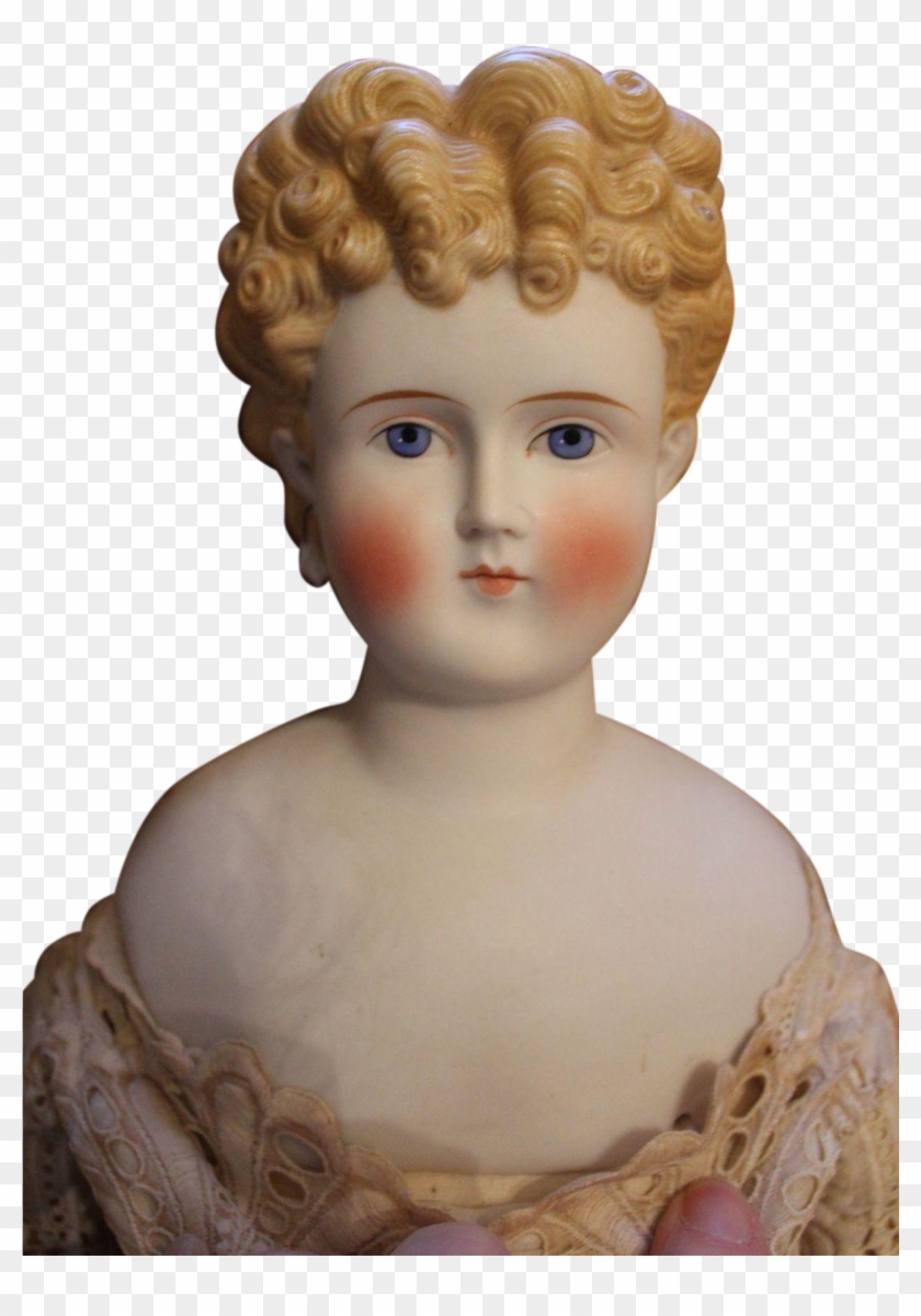 A Large Blonde Molded Up Swept Curled - Bust Clipart #1319868