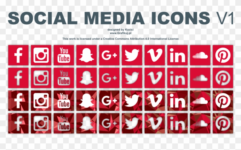 Social Media Vector Icons Set V1 - Marketing Communication Clipart #1320240