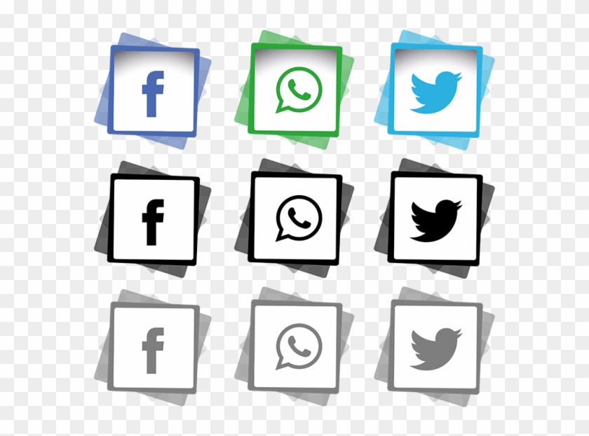 Social Media Icons Set Png And Vector - Social Media Logo White Png Clipart