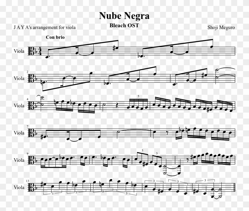 Nube Negra Sheet Music Composed By Shoji Meguro 1 Of - Sheet Music Clipart #1320815