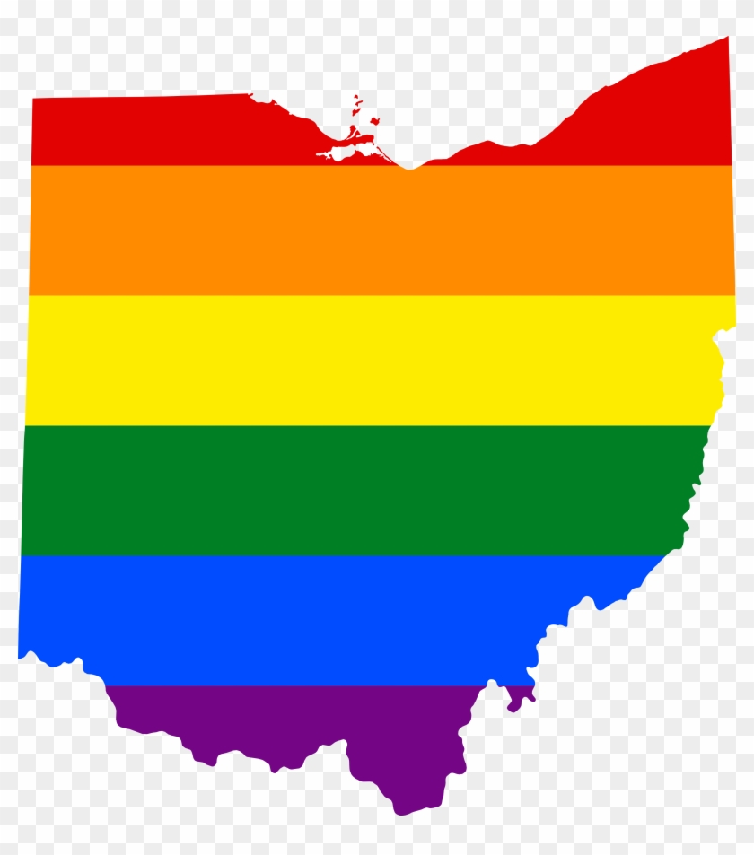 Lgbt Flag Map Of Ohio - Election Map Of Ohio Clipart #1321163