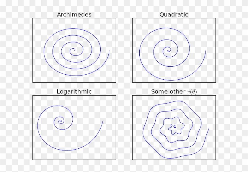 4 Examples Of Spirals With Different Equations - Circle Clipart #1321404