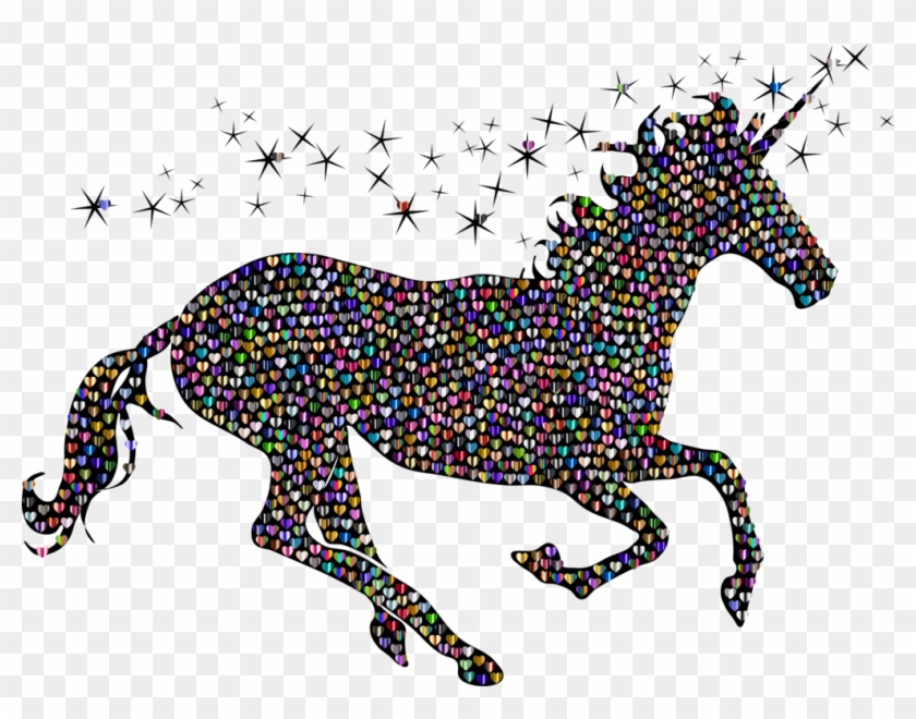 Horse Winged Unicorn Silhouette Sticker - Clip Art Unicorn Silhouette - Png Download #1321484