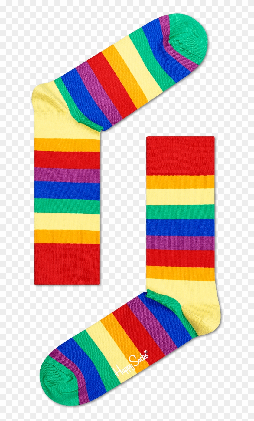 Cool Socks For Gay Pride In Rainbow-coloured Stripes - Happy Socks Rainbow Clipart