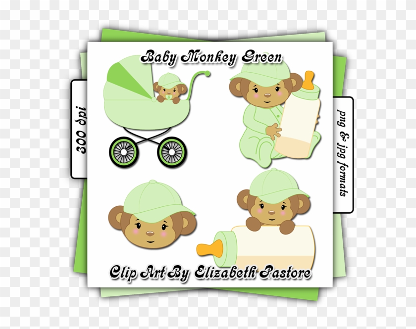 Included In Baby Monkey Clip Art Green Is A Baby Monkey - Infant - Png Download