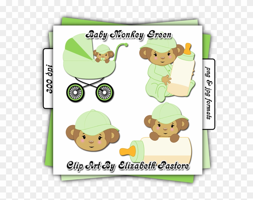 Included In Baby Monkey Clip Art Green Is A Baby Monkey - Infant - Png Download #1321613