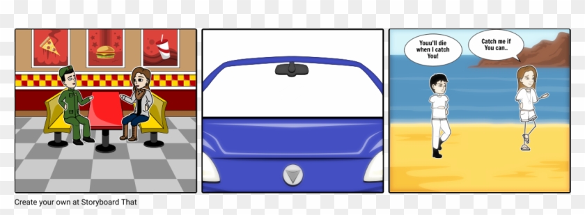 That Captain Big Boss & Beauty Syndrome - Burger Ad Story Board Clipart #1321780