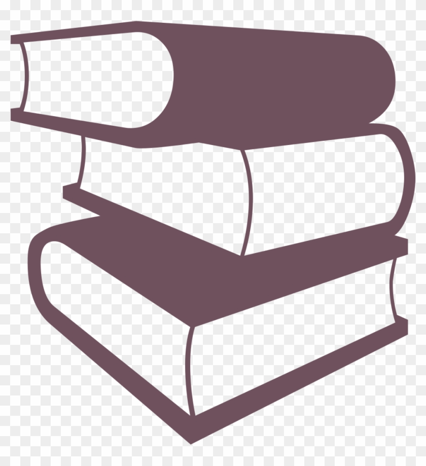 File - Books Silhouette - Svg - Red And White Book Clipart #1321914