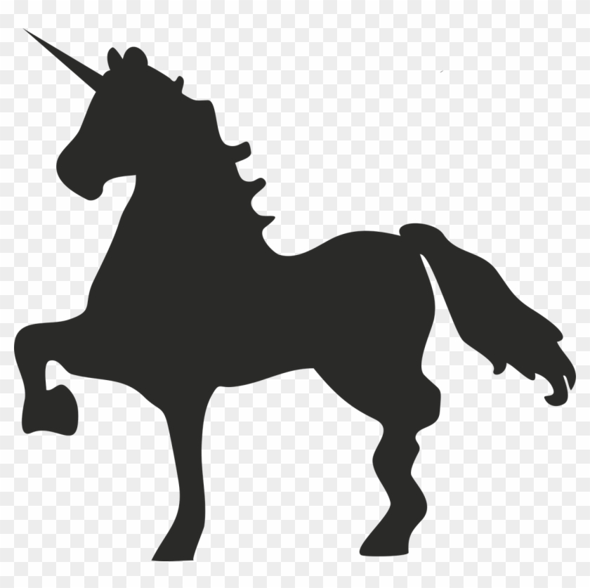 Unicorn, Mythical Creatures, Black, Symbol, Minimalist - ยู นิ คอร์น ขาว ดำ Clipart