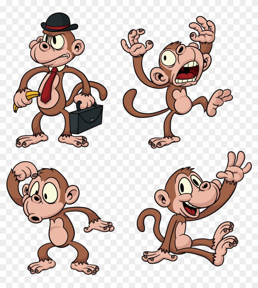 Full Size Of How To Draw A Cute Cartoon Baby Monkey - Evil Chimpanzee Cartoon Clipart #1322297