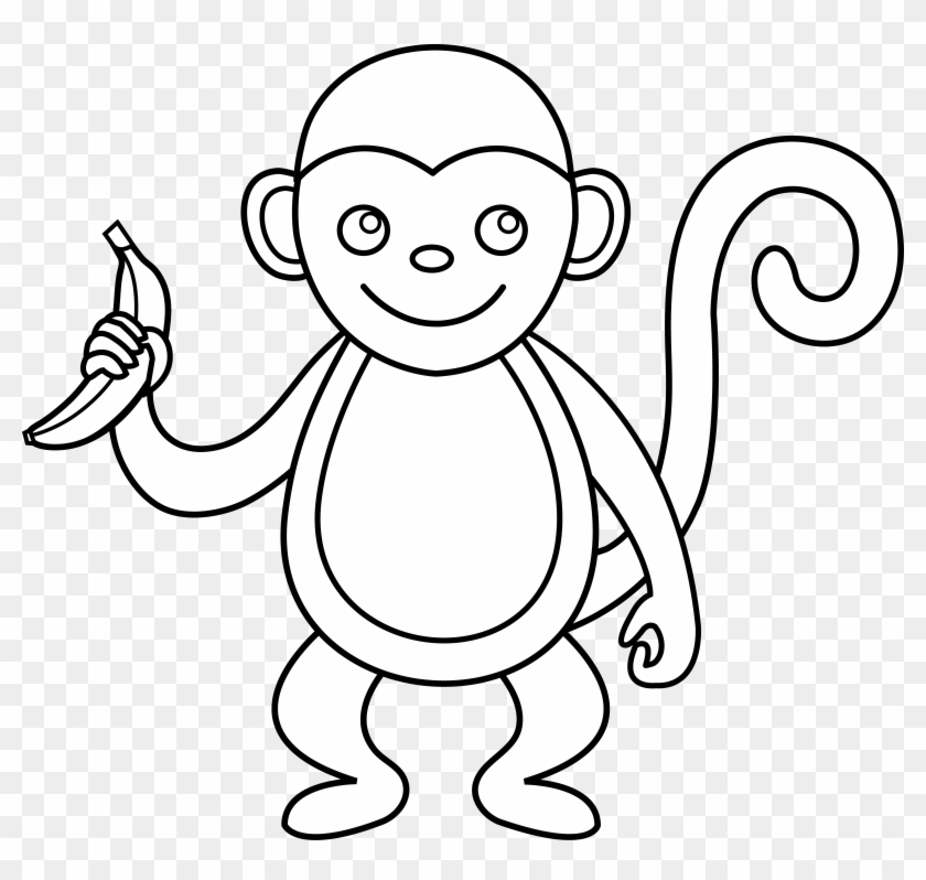Svg Freeuse Free Outline Of A Download Clip Art - Art Of Monkey - Png Download #1322430
