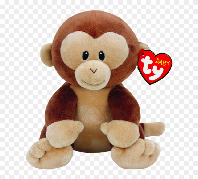 Banana The Monkey Baby Ty - Monkey Stuffed Animal Clipart