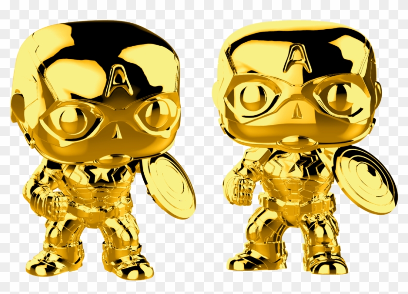 Marvel Studios - Captain America Gold Chrome Pop Clipart #1323023