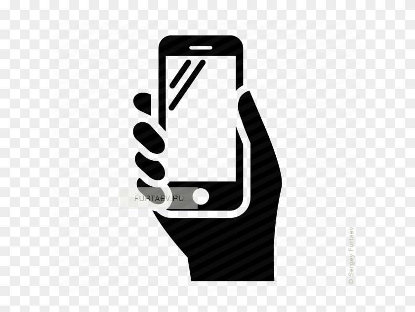 Phone Icons Hand - Mobile Health App Icon Clipart