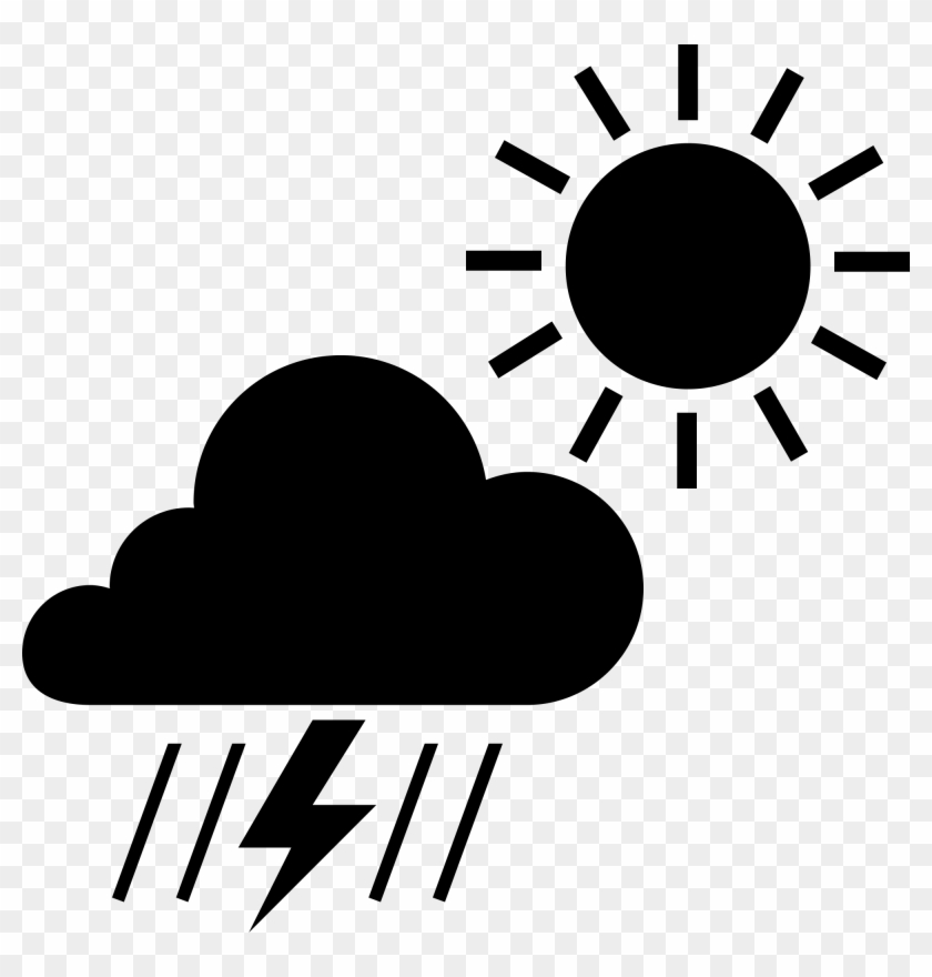 Png Weather Black And White - Blue Sun Icon Png Clipart #1323144