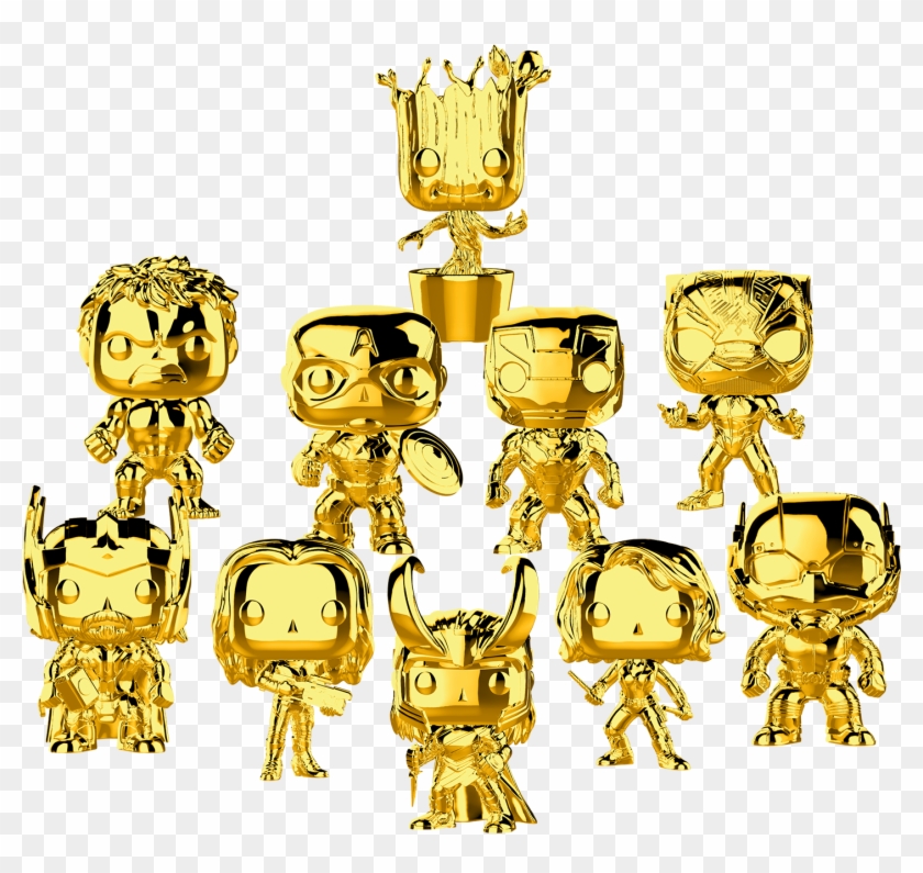 The First Ten Years - Funko Figure Pop Marvel Studios 10 Thor Gold Chrome Clipart #1323261