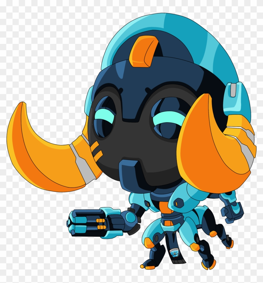 2048 X 2048 1 - Overwatch Orisa Cute Spray Clipart