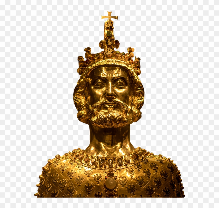 Bust Png - Golden Statue Png Clipart #1323460