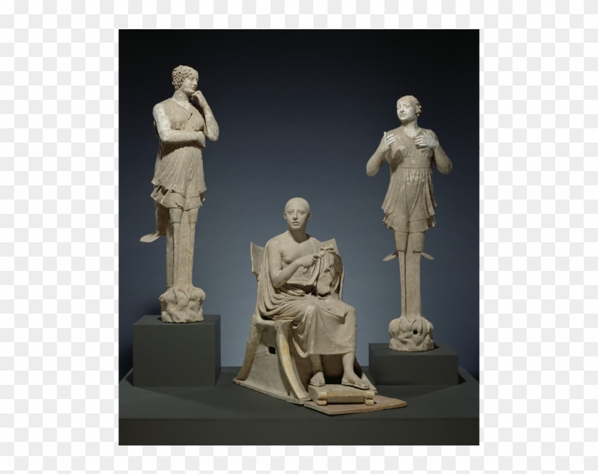 Statues Of Two Sirens - Getty Villa Clipart