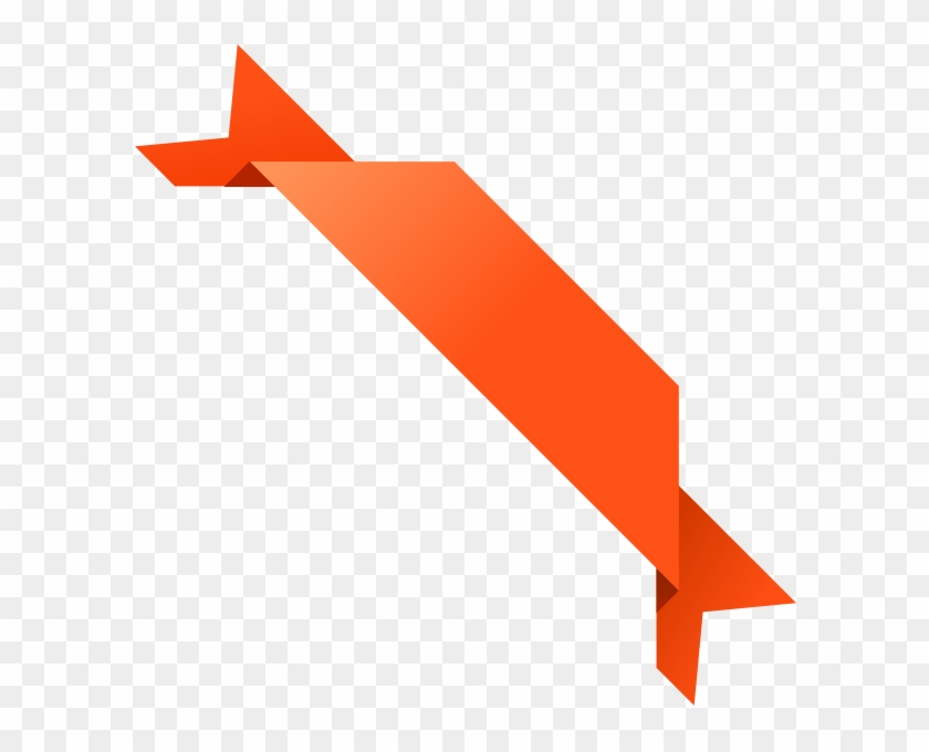 Orange Ribbon Free Png Image - Corner Orange Clipart #1323925