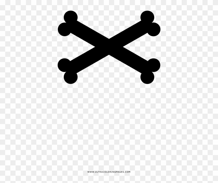 Crossbones Coloring Page - Skull And Crossbones Clipart