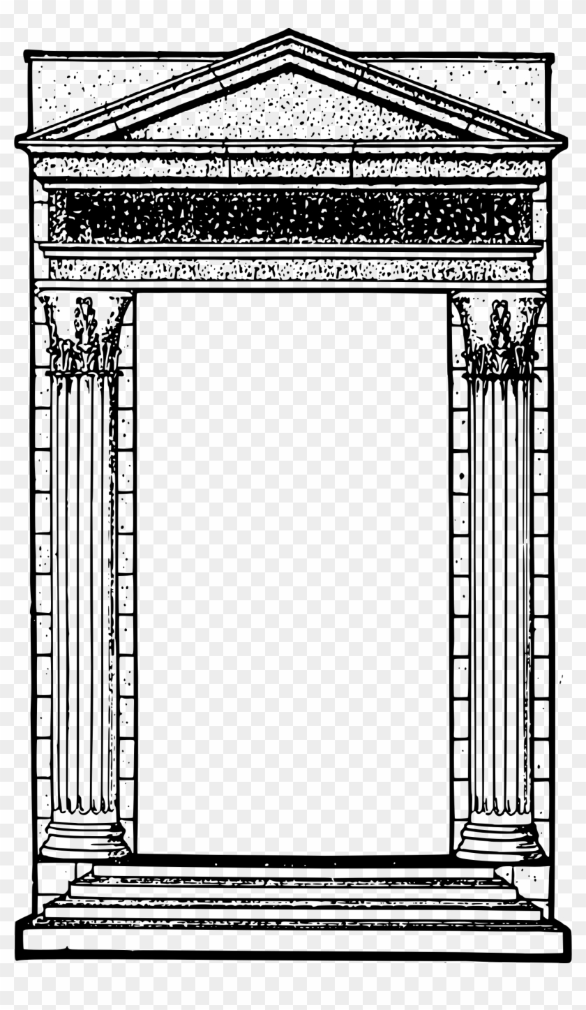 Clip Freeuse Library Clipart Temple Big Image Png - Greek Column Pillar Frame Transparent Png