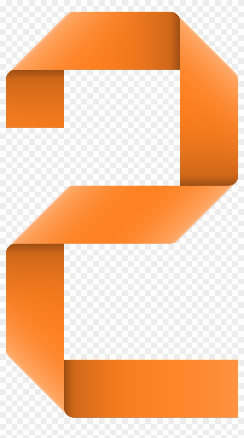 Ribbon Number Two Transparent Png Clip Art Image - Ribbon Number Png