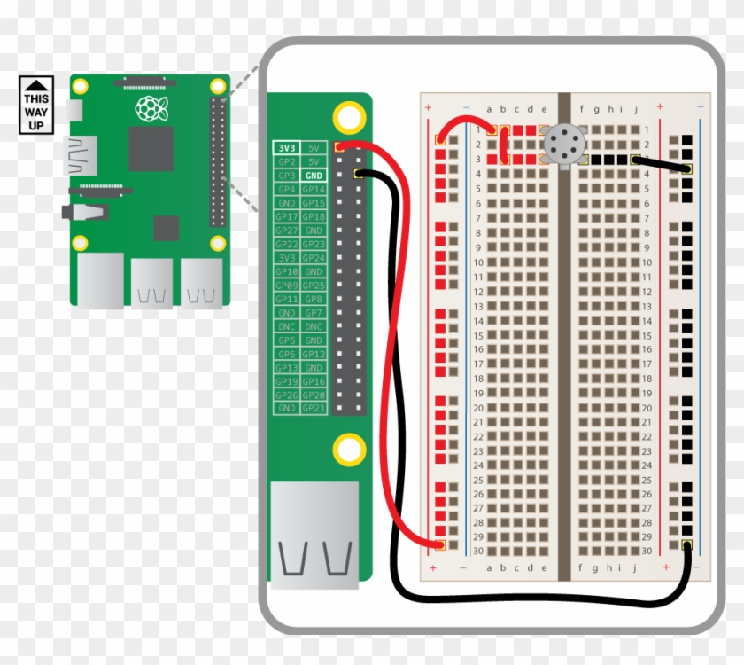Wire Up The Air Quality Sensor - Raspberry Pi Button Wiring Clipart #1324561