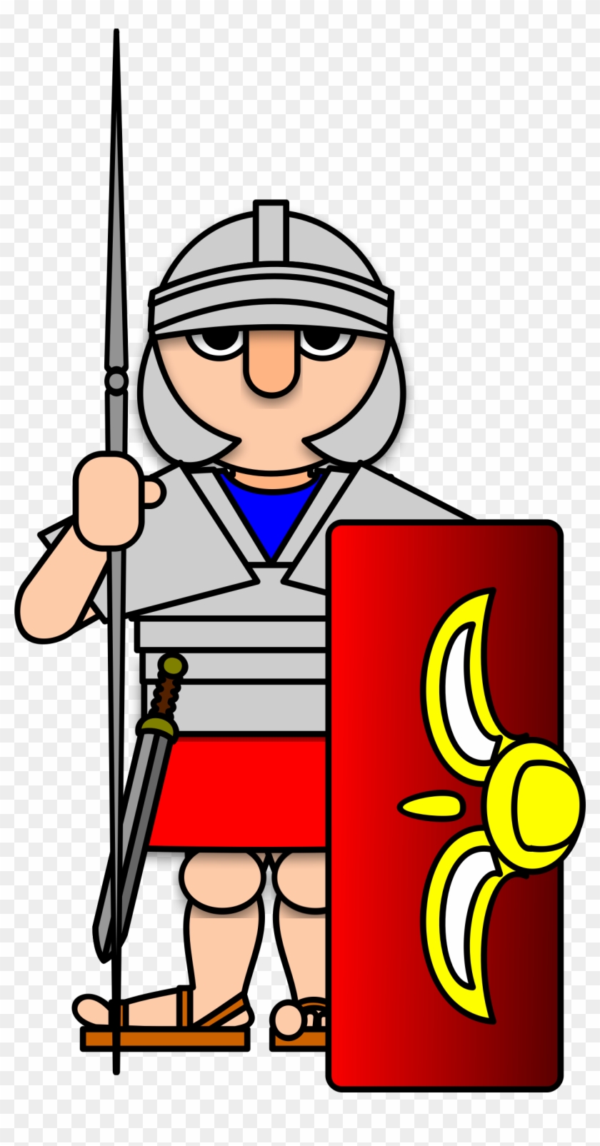 Clip Black And White Download Collection Of Clipart - Roman Soldier Clipart - Png Download
