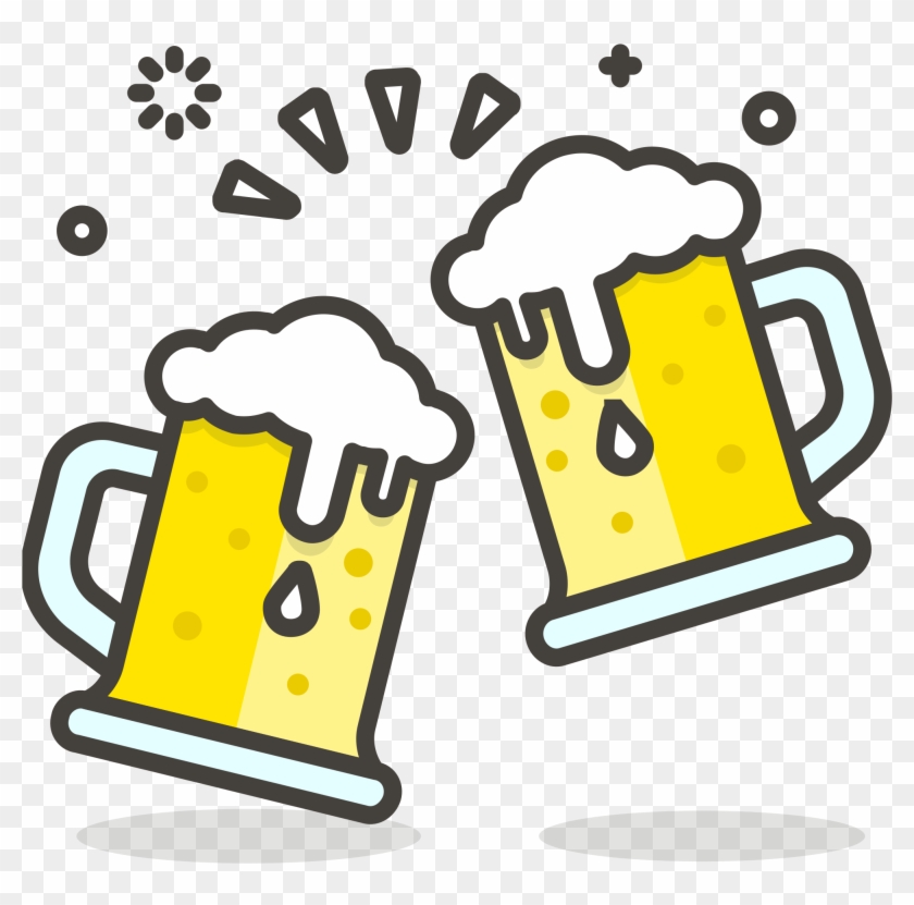 Open - Clinking Beer Mugs Clipart