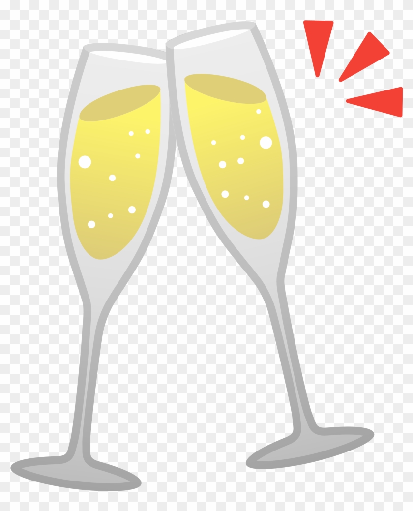 Open Emoji Clinking Glasses Clipart (1326232) PikPng