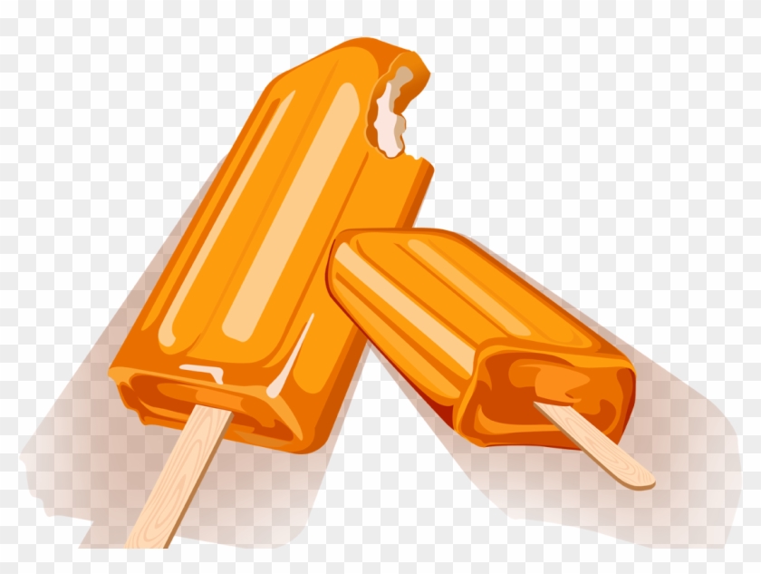 Orange Ice Cream Clipart - Orange Background - Png Download