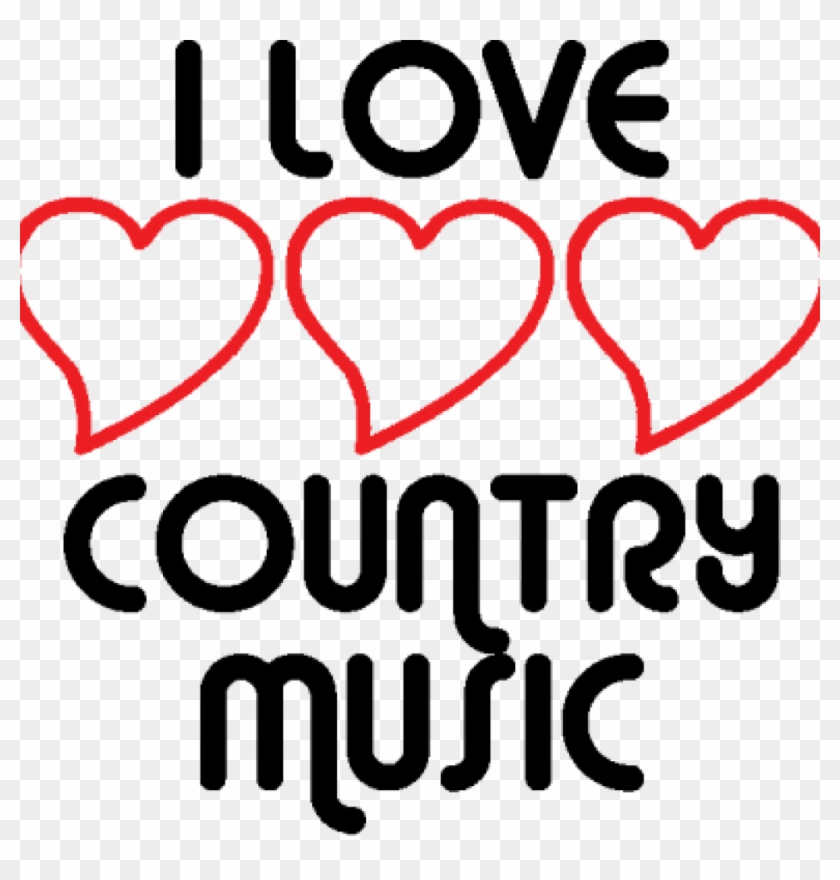 Country Music Clipart I Love Country Music Clipart - Love Country Music - Png Download #1327425