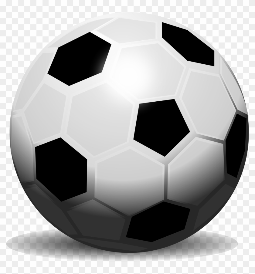 See Here Football Clip Art Black And White - Portrait Size Soccer Ball Transparent Background - Png Download #1328029