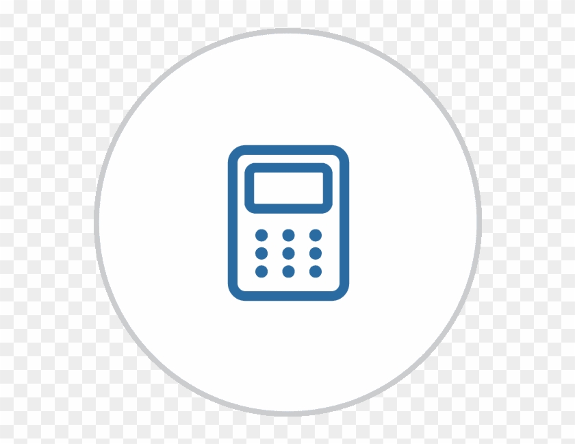 Calculator Icon - Circle Clipart #1328520