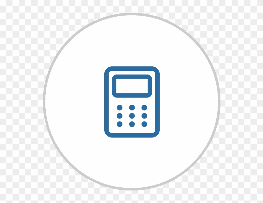 Calculator Icon - Circle Clipart