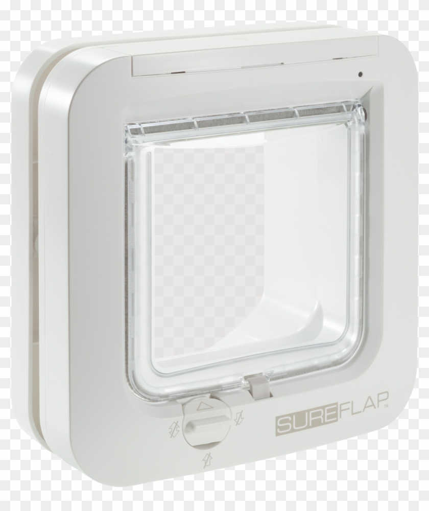 Image Of Sureflap Microchip Cat Flap White - Screen Clipart