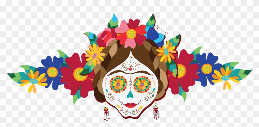 Day Of The Dead Flowers Clipart - Png Download