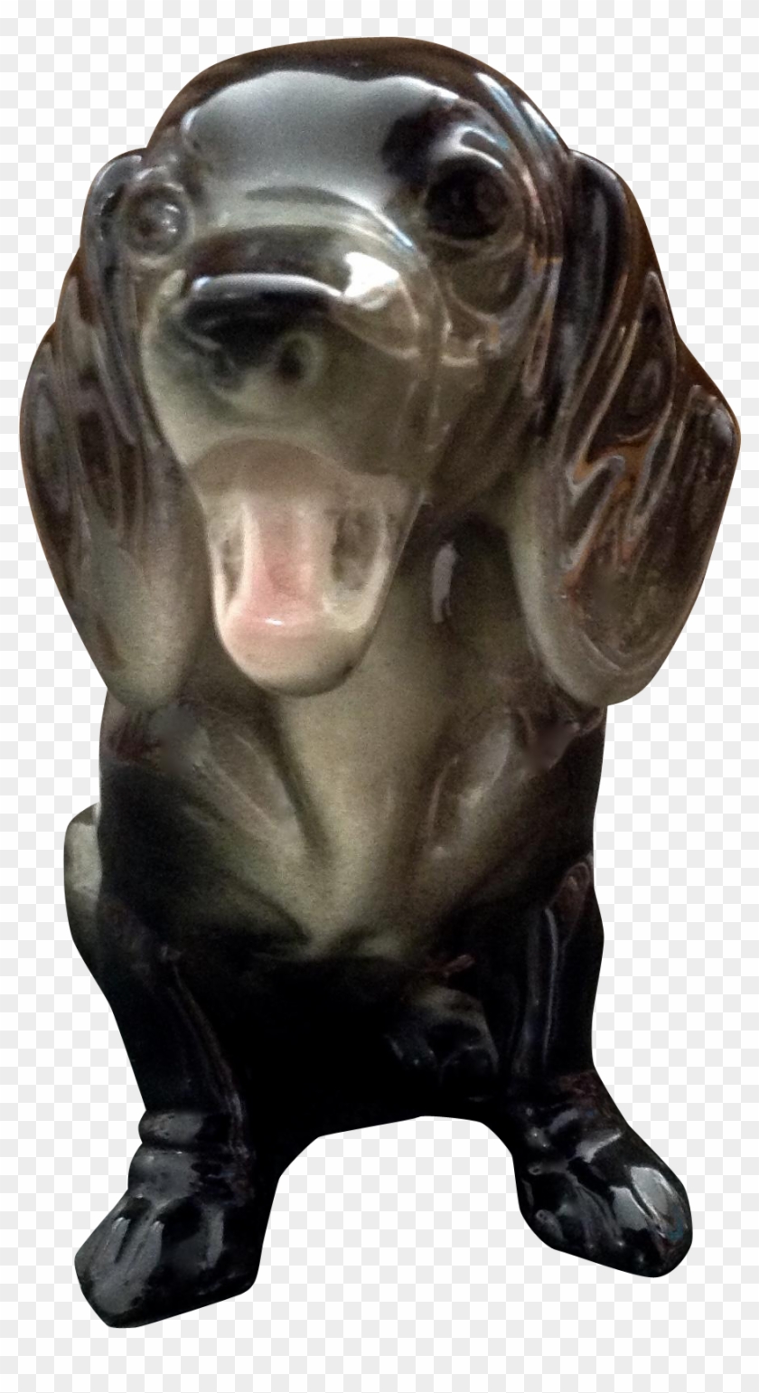 Vintage Smiling Dachshund Happy Dog Ap Pottery M - Dog Catches Something Clipart #1328911